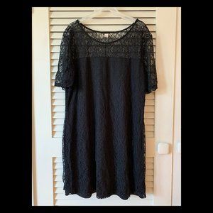 Women's Plus Black Lace Dress Size 20